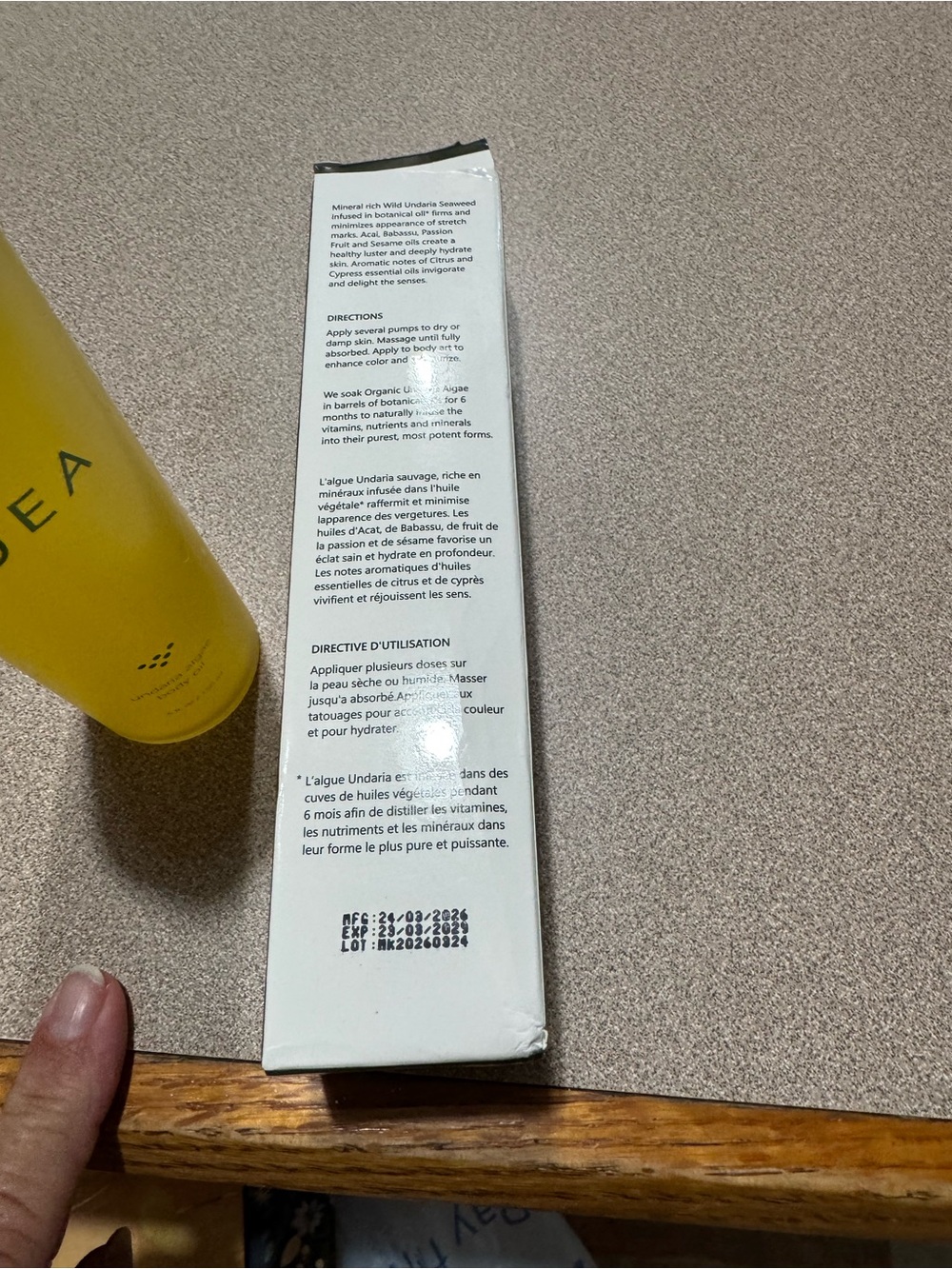Sea Yellow Pump Bottle Body Oil - Picture 6 of 8